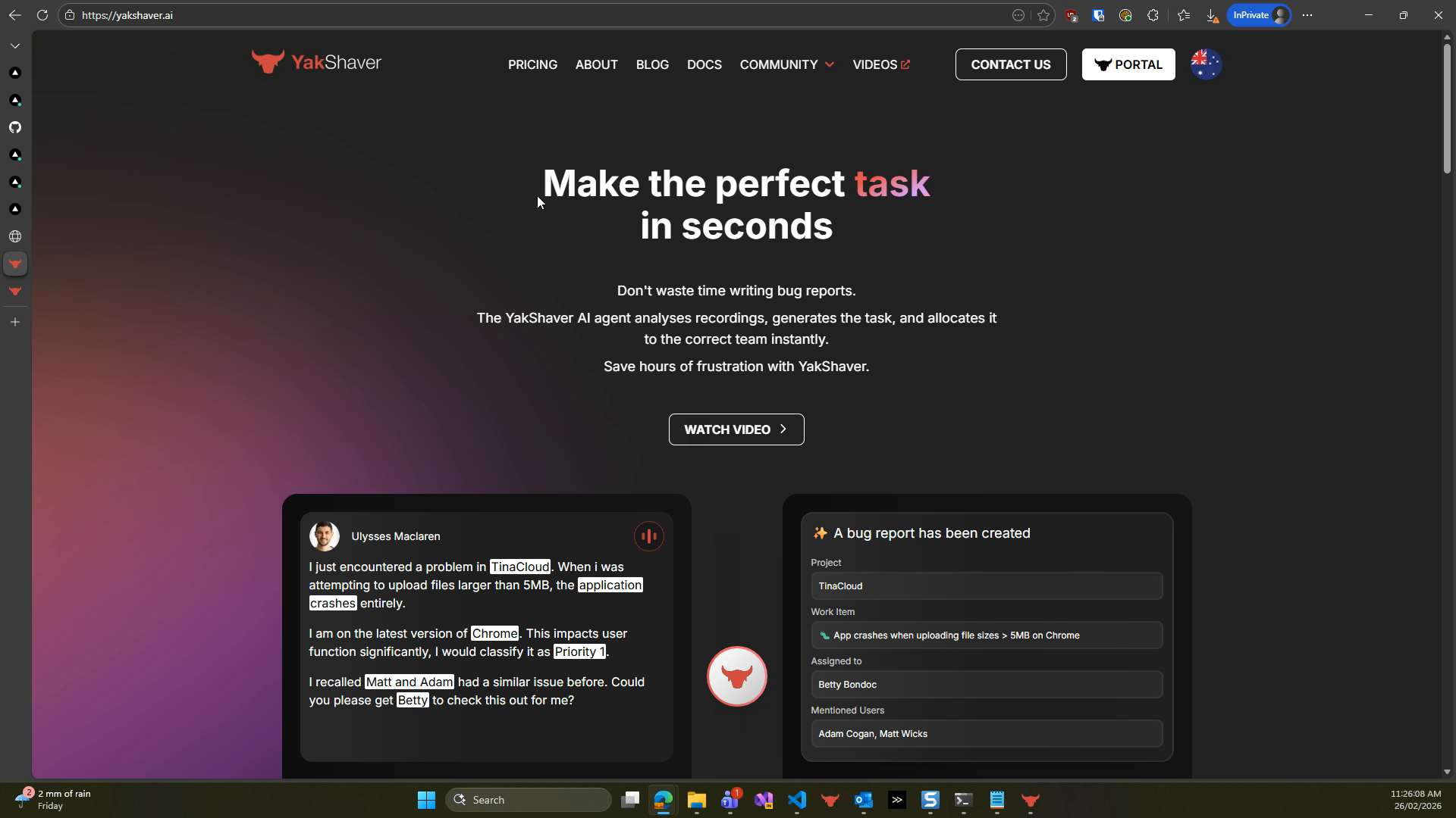 Screenshot showing missing install links